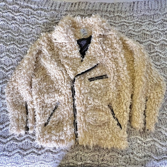 UNIF X UO Poodle Sherpa Moto Jacket - Picture 2 of 12
